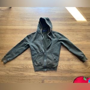 Distressed/ discolored Ralph Lauren hoodie/zip up jacket